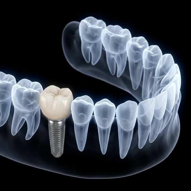 Implant dentar - secțiune