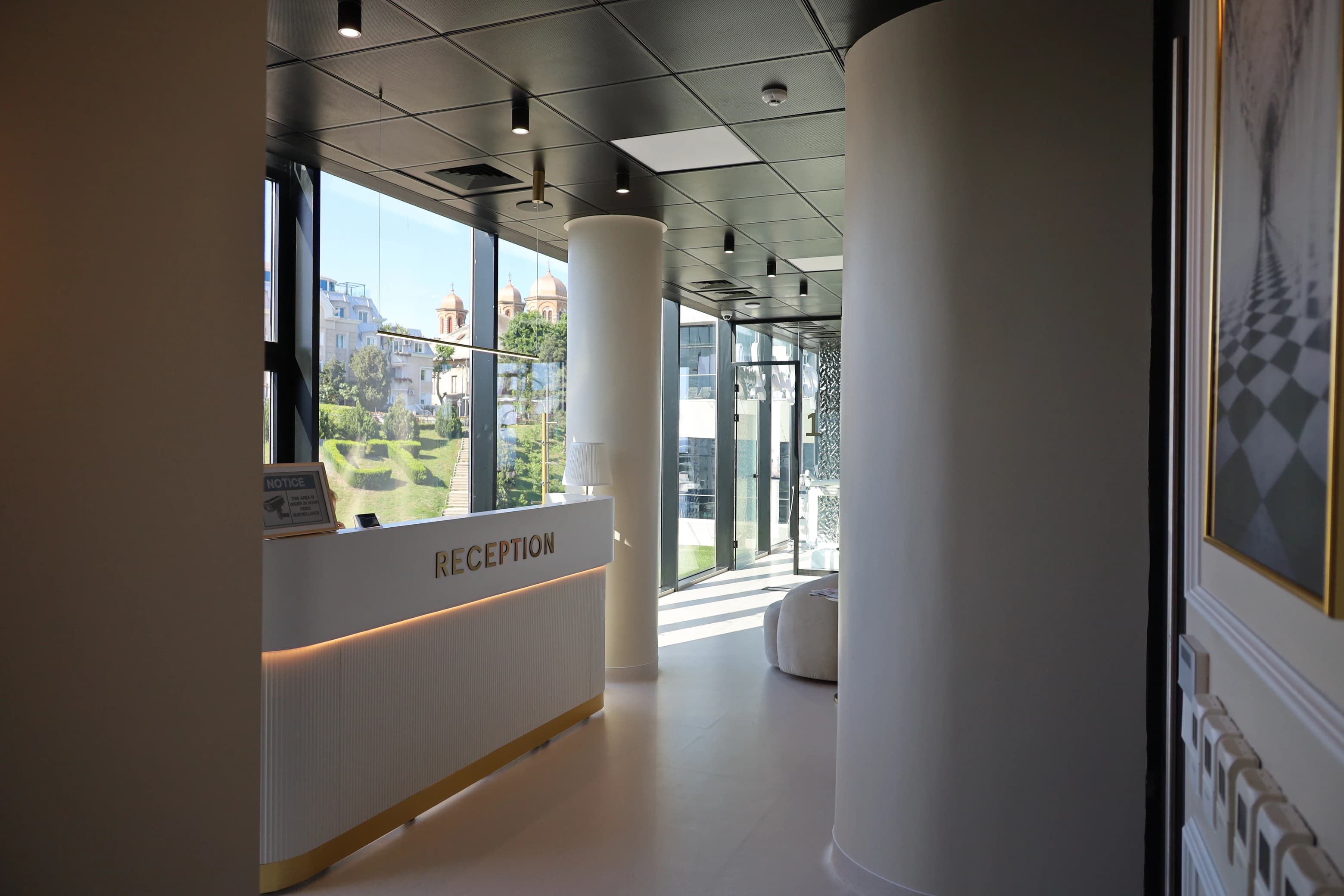 Zona de recepție a clinicii stomatologice The Smile Lounge Constanța